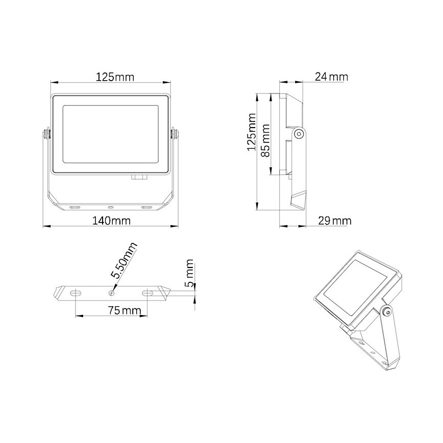 Philips - LED Buitenschijnwerper PROJECTLINE LED/20W/230V IP65 4000K