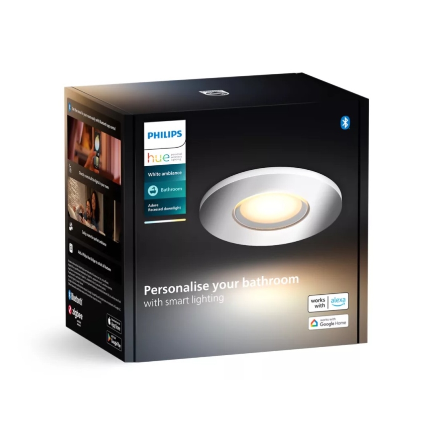 Philips - LED dimbare badkamer inbouwspot Hue ADORE BATHROOM 1xGU10/4,2W/230V 2200-6500K IP44