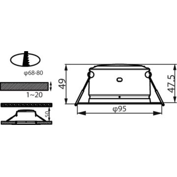 Philips - LED Hang plafondverlichting LED/3,5W/230V 3000K