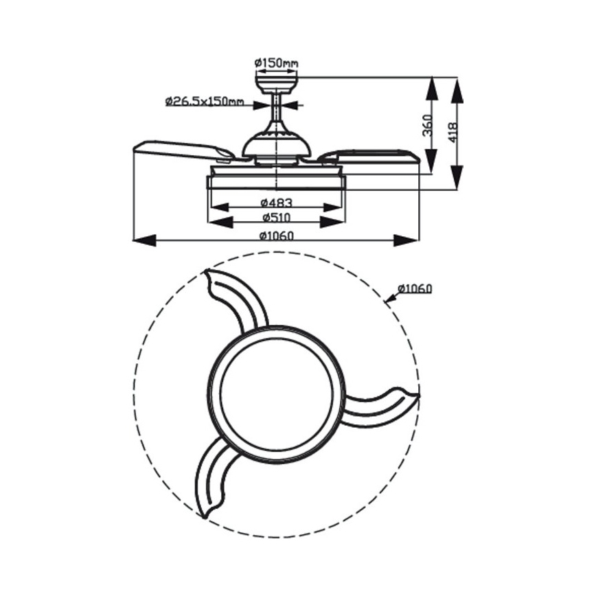 Philips - LED Plafond Lamp LED/35W/230V 5500/4000/3000K + afstandsbediening