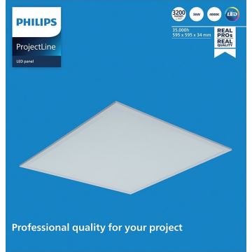 Philips - LED-plafondpaneel PROJECTLINE LED/36W/230V 59,5x59,5 cm