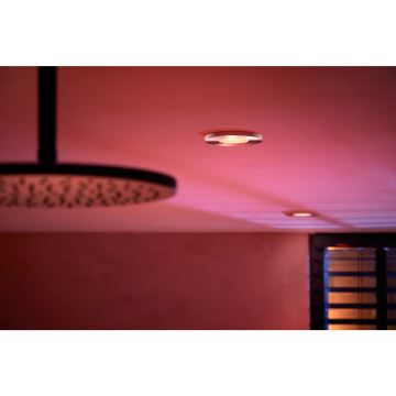 Philips - LED RGBW Dimbare en hangende badkamer verlichting Hue XAMENTO 1xGU10/4,2W/230V 2000-6500K IP44