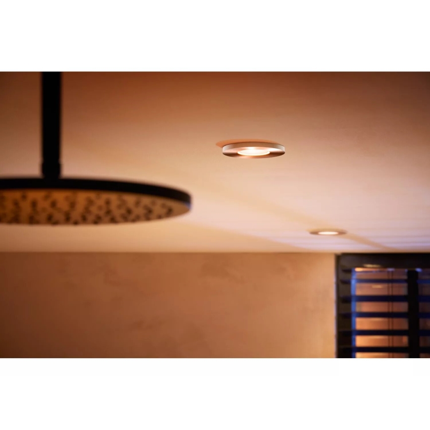 Philips - LED RGBW Dimbare en hangende badkamer verlichting Hue XAMENTO 1xGU10/4,2W/230V 2000-6500K IP44