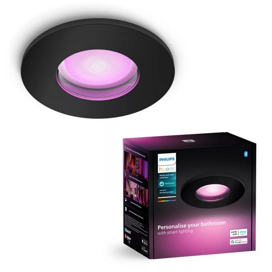 Philips - LED RGBW Dimbare en hangende badkamer verlichting Hue XAMENTO 1xGU10/4,2W/230V 2000-6500K IP44