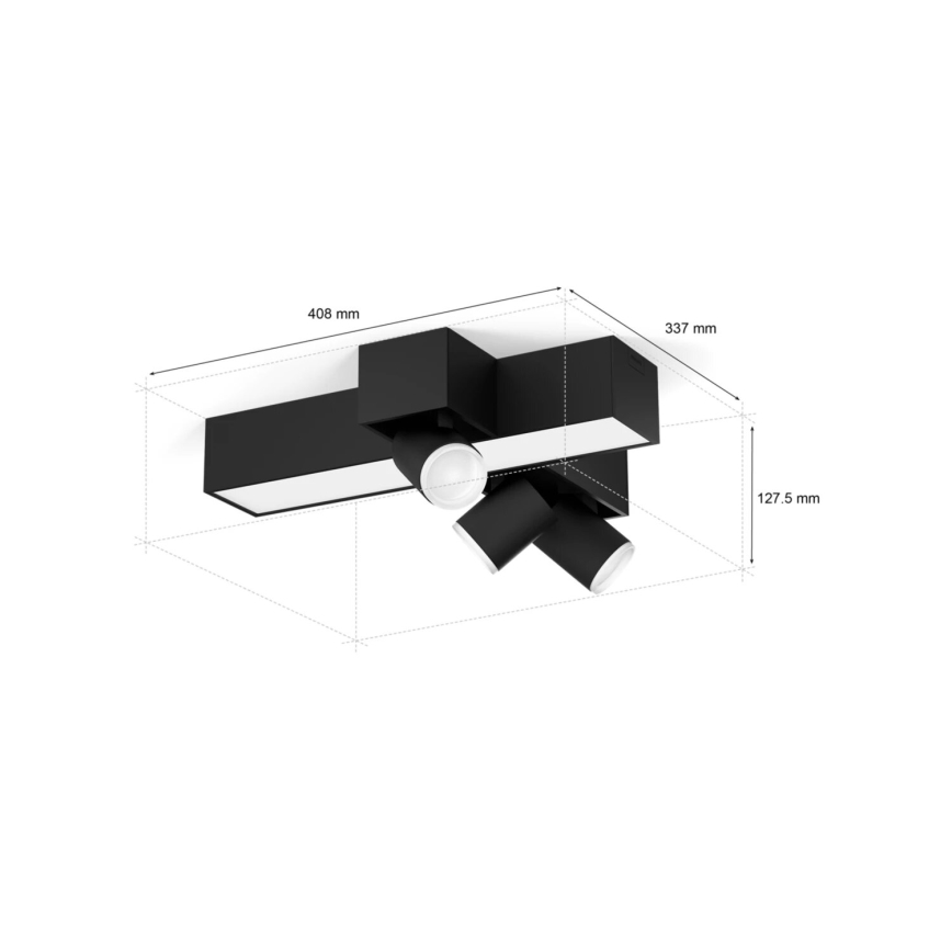 Philips - LED RGBW Dimbare spot Hue CENTRIS 3xGU10/4,2W/230V + LED/11W 2000-6500K