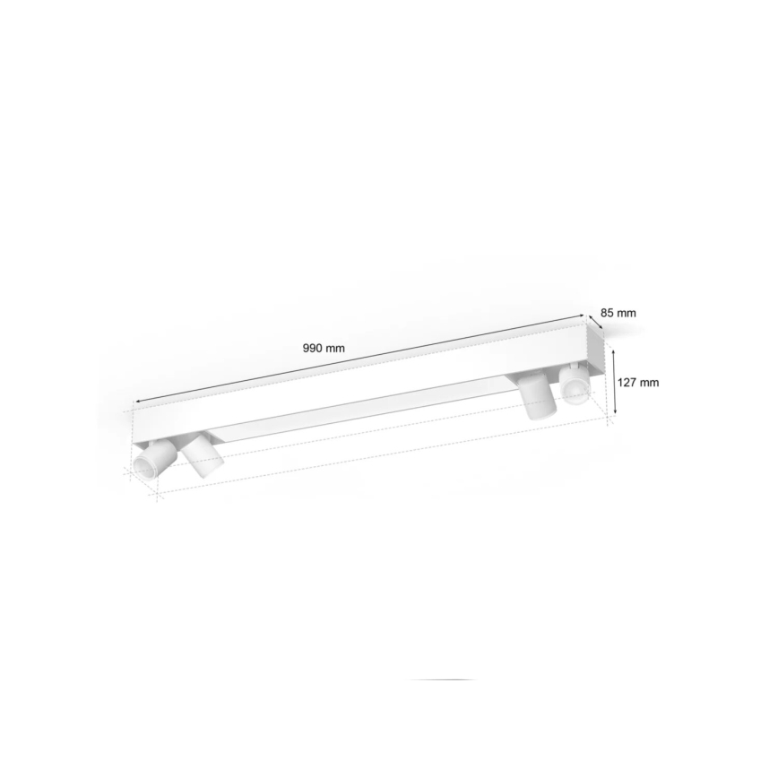 Philips - LED RGBW Dimbare spot Hue CENTRIS 4xGU10/4,2W/230V + LED/11W 2000-6500K