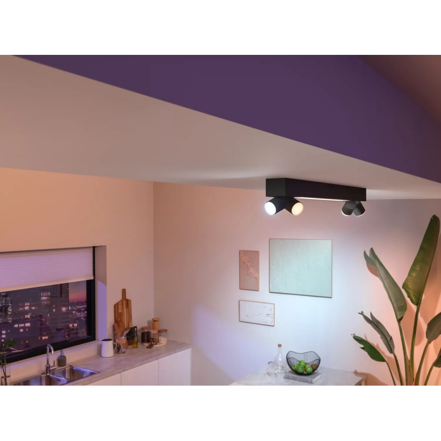 Philips - LED RGBW Dimbare spot Hue CENTRIS 4xGU10/4,2W/230V + LED/11W 2000-6500K