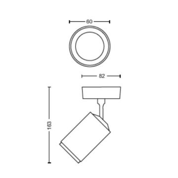 Philips - LED RGBW Dimbare spot Hue FUGATO 1xGU10/4,2W/230V 2000-6500K zwart