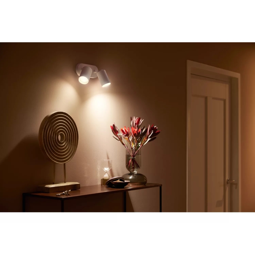 Philips - LED RGBW Dimbare spot Hue FUGATO 2xGU10/4,2W/230V 2000-6500K wit