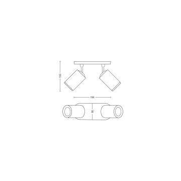 Philips - LED RGBW Dimbare spot Hue FUGATO 2xGU10/4,2W/230V 2000-6500K wit