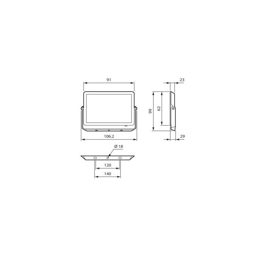 Philips - LED Schijnwerper DECOFLOOD LED/10W/230V IP65