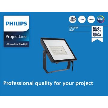 Philips - LED Schijnwerper voor Buiten PROJECTLINE LED/150W/230V IP65 3000K