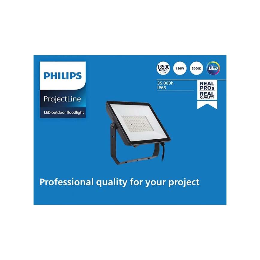 Philips - LED Schijnwerper voor Buiten PROJECTLINE LED/150W/230V IP65 3000K