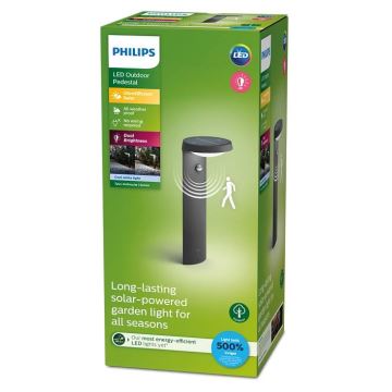 Philips - LED Solar lamp met sensor LED/1.2W/4V 4000K IP44