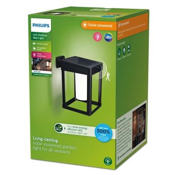 Philips - LED Solar wandlamp met sensor CAMILL LED/1,4W/3,7V IP44