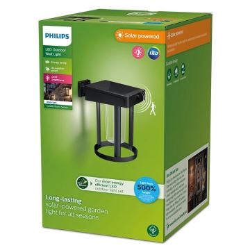 Philips - LED Solar wandlamp met sensor CAMILL LED/1,4W/3,7V IP44