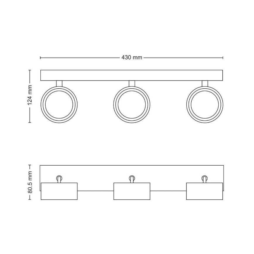 Philips - LED spot 3xLED/5,5W/230V wit