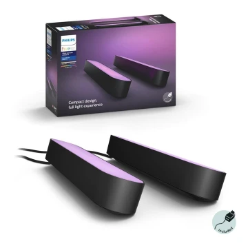 Philips - LOT 2x Lampe de table LED RVB intensité variable Hue PLAY Ambiance Blanche et Couleurs