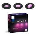 Philips - LOT 3x Spot encastrable LED RGBW à intensité variable Hue CENTURA 1xGU10/4,2W/230V 2000-6500K