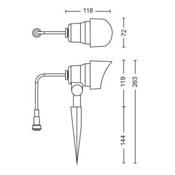 Philips -LOT 3x Spot extérieur LED/6W/230V 2700K IP44