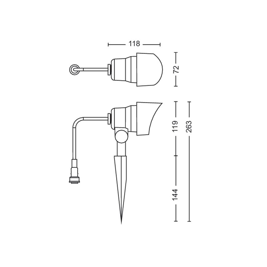 Philips -LOT 3x Spot extérieur LED/6W/230V 2700K IP44