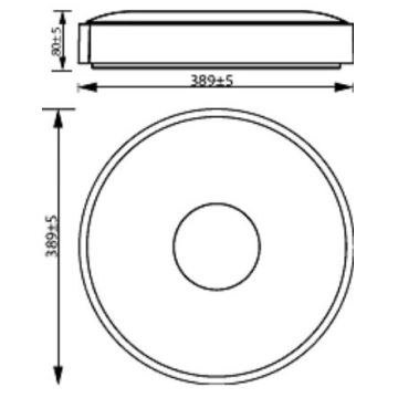 Philips - Plafonnier à intensité variable COINER SCENE SWITCH LED/24W/230V 4000K blanc