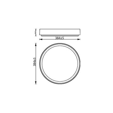 Philips - Plafonnier à intensité variable HANNO LED/24W/230V 2700K blanc