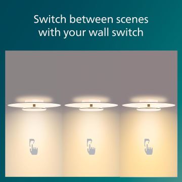 Philips- Plafonnier à intensité variable LED SCENE SWITCH LED/40W/230V 2700K argent