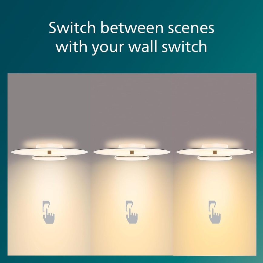 Philips- Plafonnier à intensité variable LED SCENE SWITCH LED/40W/230V 2700K argent