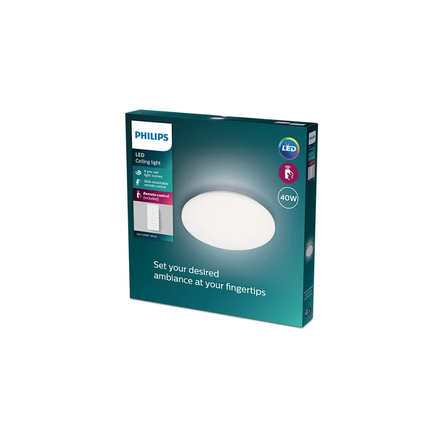 Philips - Plafonnier à intensité variable LED LED/40W/230V 2700-6500K + télécommande