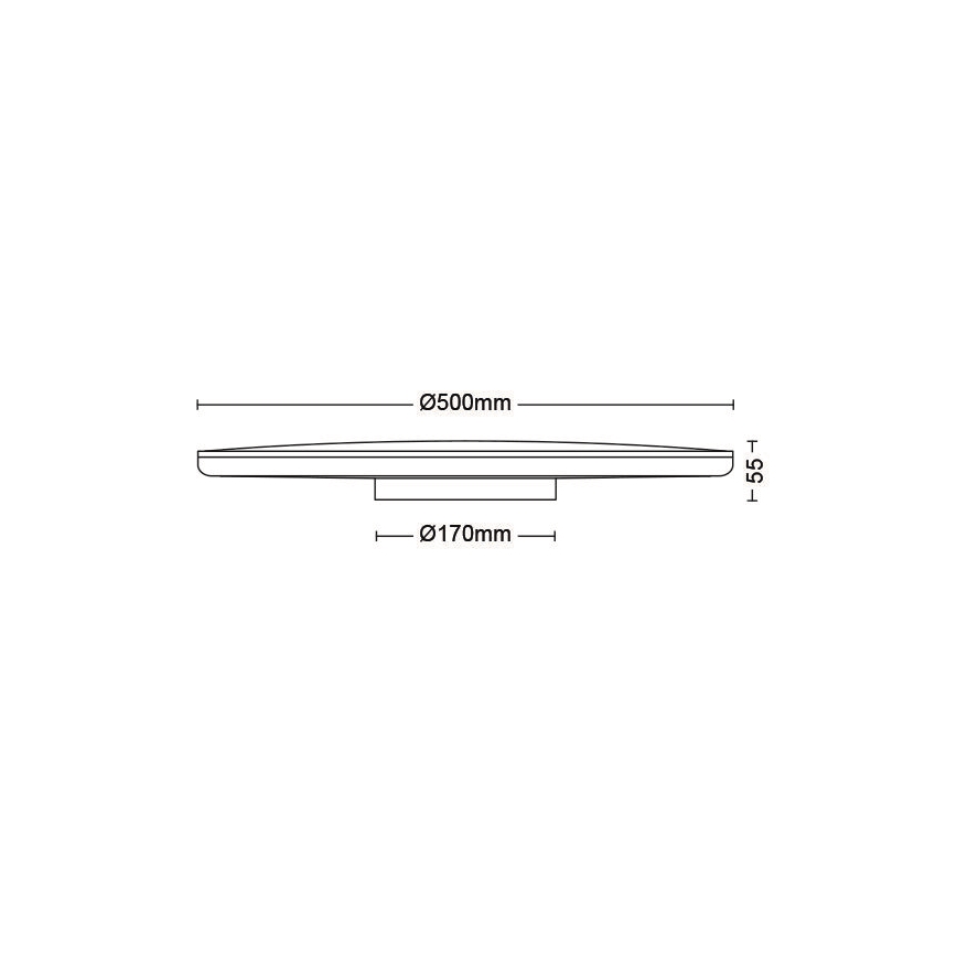 Philips - Plafonnier à intensité variable SCENE SWITCH LED/36W/230V d. 50 cm 4000K noir