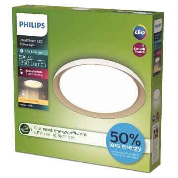 Philips - Plafonnier à intensité variable PEBBLO SCENE SWITCH LED/10W/230V 2700K blanc