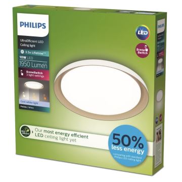 Philips - Plafonnier à intensité variable PEBBLO SCENE SWITCH LED/10W/230V 4000K blanc