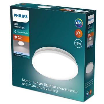 Philips - Plafonnier avec détecteur ACUNA LED/12W/230V 4000K