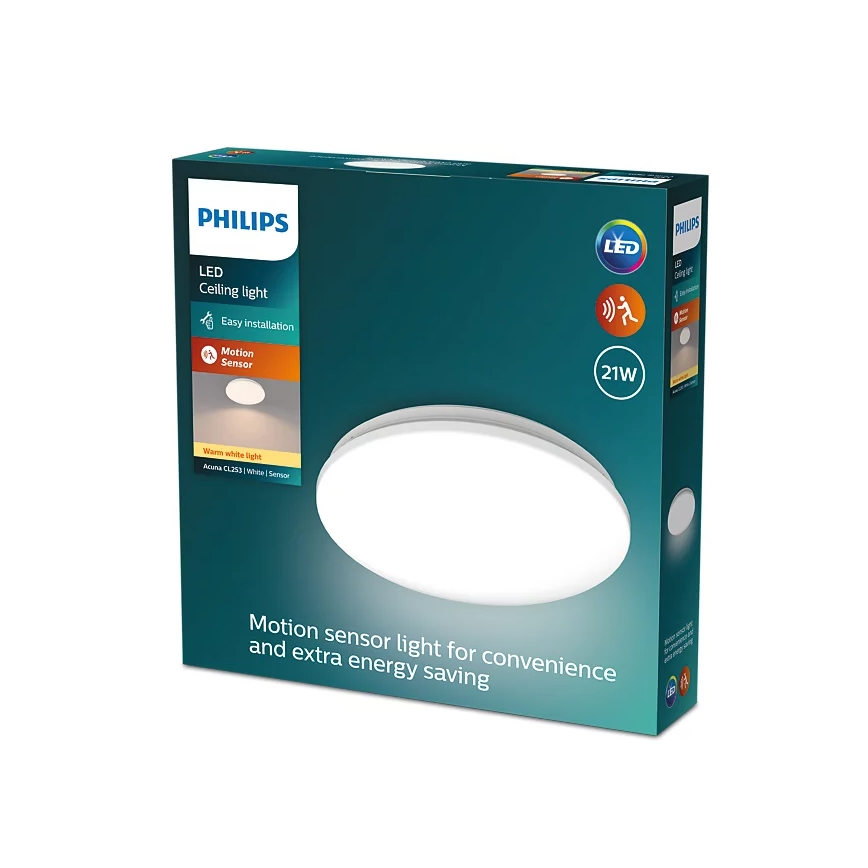 Philips - Plafonnier avec détecteur ACUNA LED/21W/230V 2700K