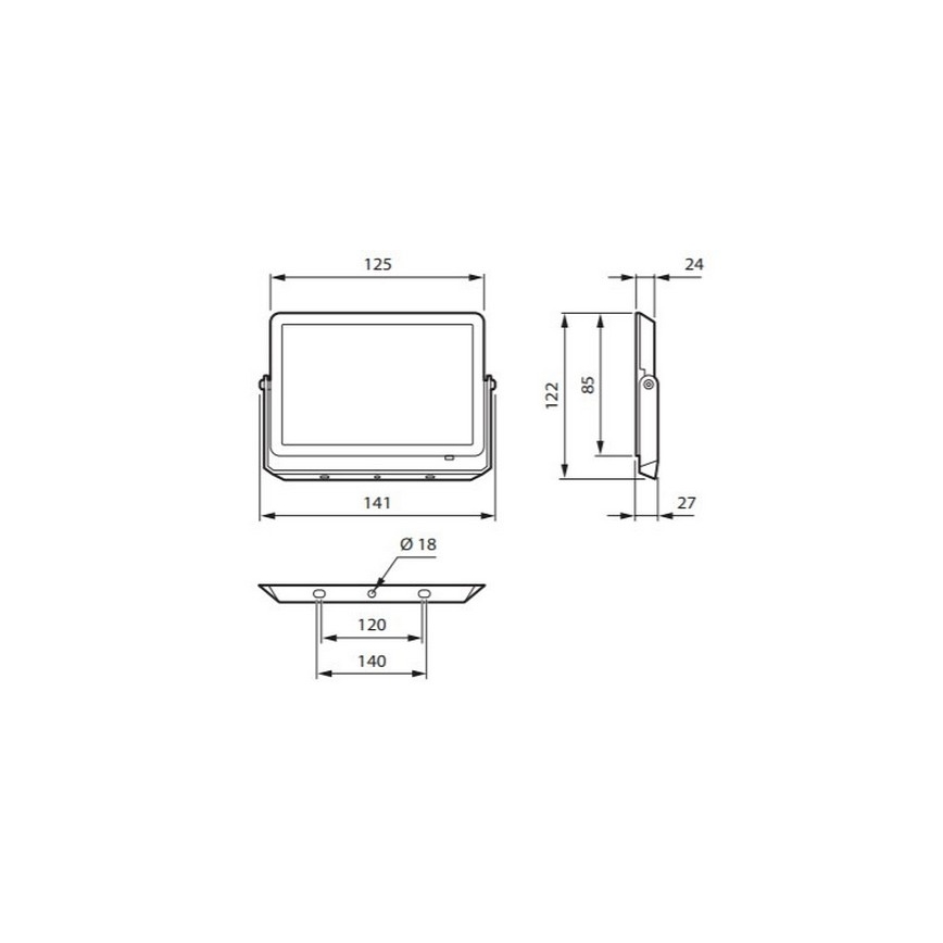 Philips - Projecteur DECOFLOOD LED/20W/230V IP65