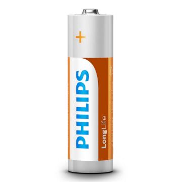 Philips R6L4B/10 - 4 st. Zinkchloride batterij AA LONGLIFE 1,5V 900mAh