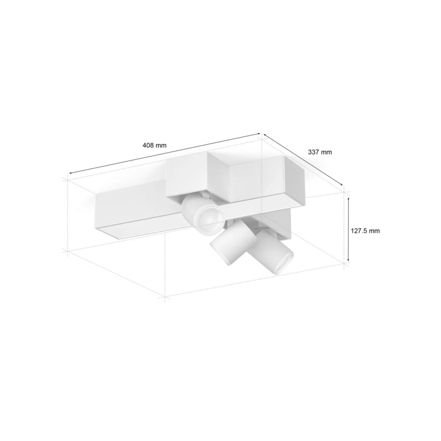 Philips - RGBW Spot à intensité variable Hue CENTRIS 3xGU10/4,2W/230V + LED/11W 2000-6500K