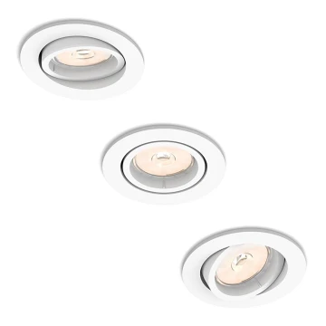 Philips - SET 3x Spot encastrable 1xGU10/5,5W/230V