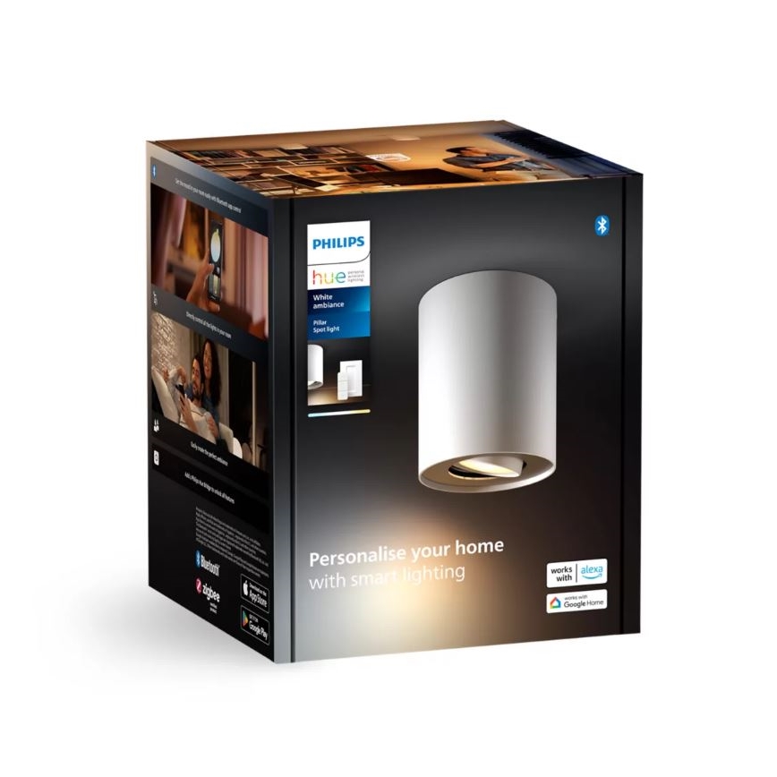 Philips - Spot à intensité variable LED Hue PILLAR 1xGU10/4,2W/230V 2200-6500K + télécommande blanc