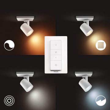 Philips - Spot à intensité variable LED Hue RUNNER 1xGU10/4,2W/230V 2200-6500K + télécommande blanc