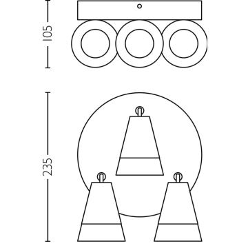 Philips - Spot CLEFT 3xGU10/5W/230V