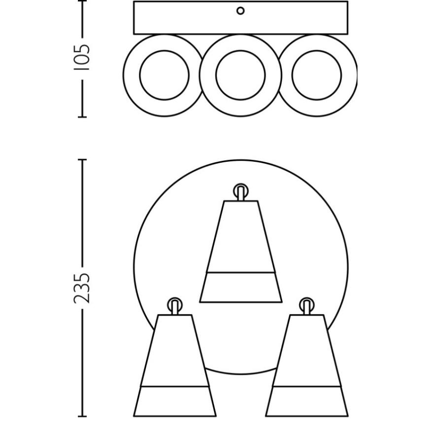 Philips - Spot CLEFT 3xGU10/5W/230V