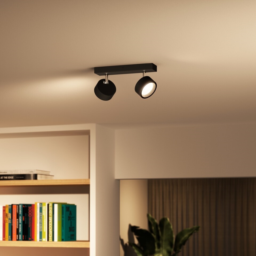 Philips - Spot LED 2xLED/5,5W/230V noir