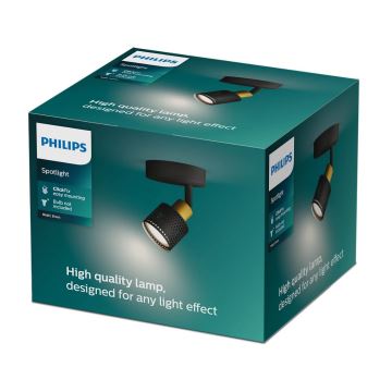 Philips - Spot NIALL 1xGU10/5W/230V noir/laiton