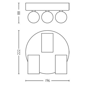 Philips - Spot salle de bain IDRIS 3xGU10/5W/230V IP44 noir