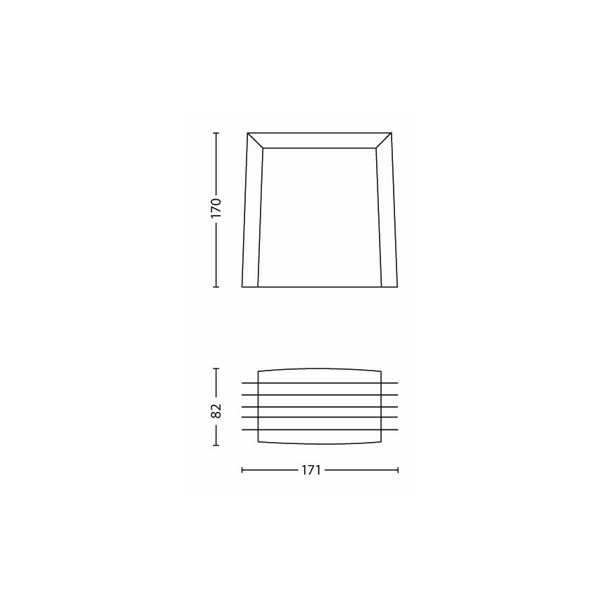 Philips - Wand Lamp voor Buiten SHADES 1xE27/15W/230V IP44 grijs