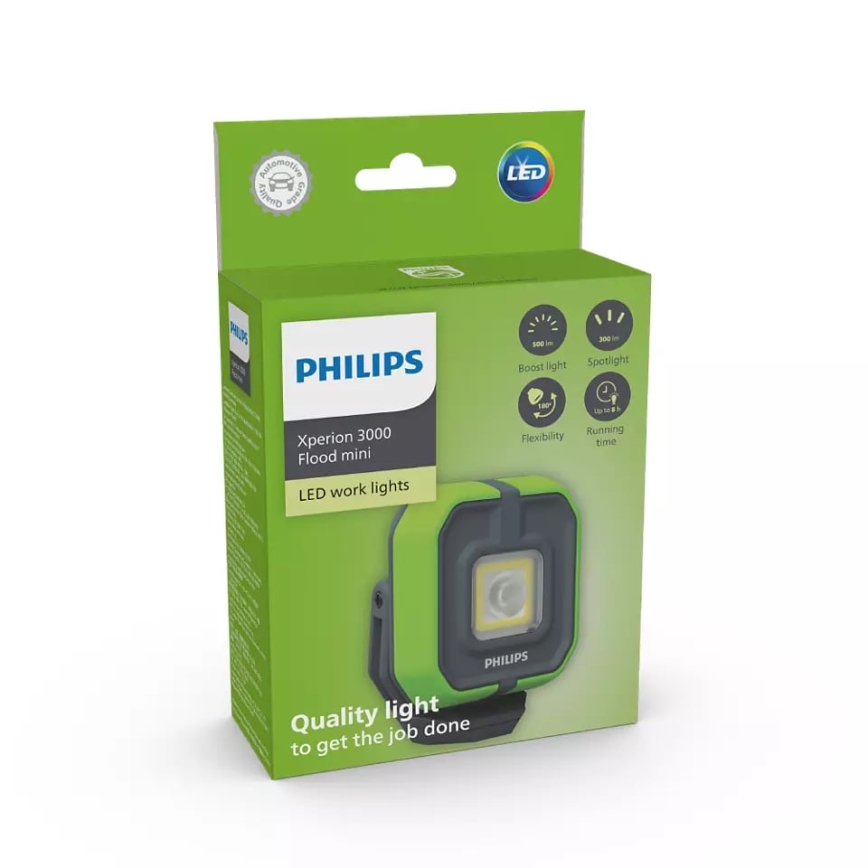 Philips X30FLMIX1-LED Lampe de travail rechargeable à intensité variable LED/5W/3,7V 500 lm 2500 mAh IP65