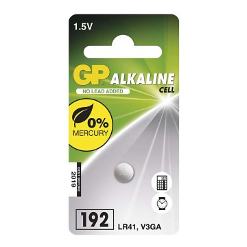Pile bouton alcaline LR41 GP ALKALINE 1,5V/24 mAh