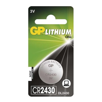 Pile bouton lithium CR2430 GP LITHIUM 3V/300 mAh